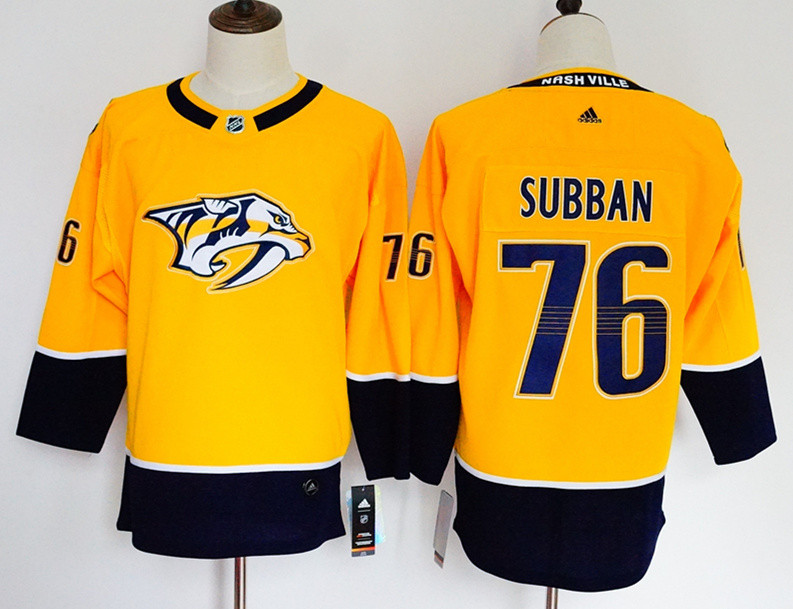 Predators 76 P.K. Subban Gold Women  Jersey