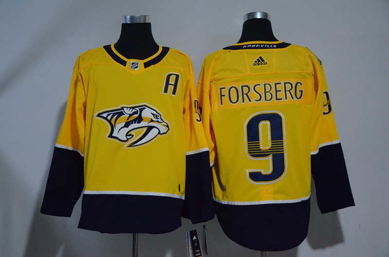 Predators 9 Filip Forsberg Gold  Jersey