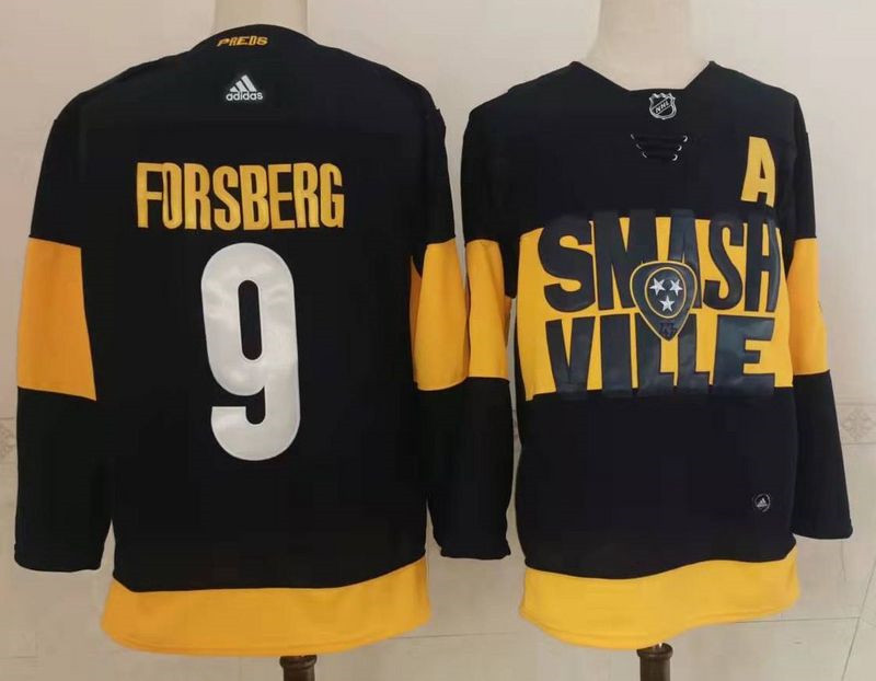 Predators 9 Filip Forsberg Navy 2022 NHL Stadium Series Adidas Jersey