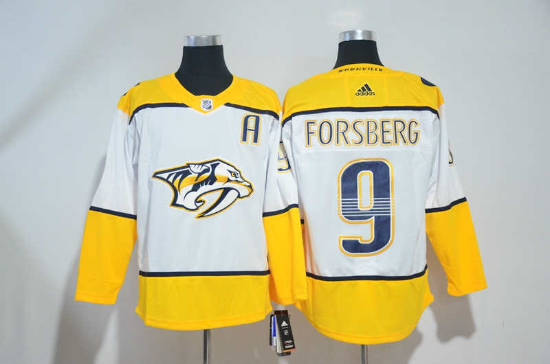 Predators 9 Filip Forsberg White  Jersey