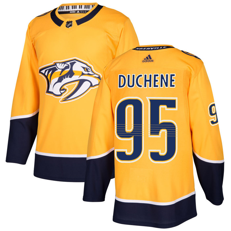 Predators 95 Matt Duchene Yellow Adidas Jersey