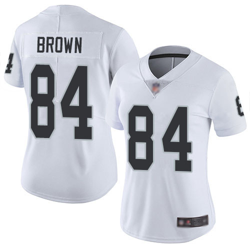 Raiders 84 Antonio Brown White Women Vapor Untouchable Limited Jersey