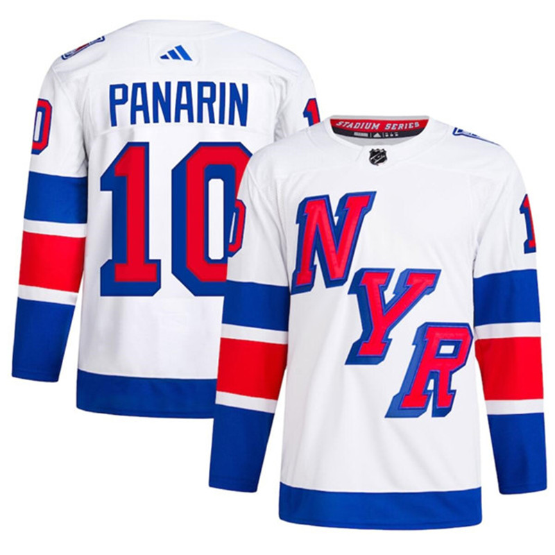 Rangers 10 Artemi Panarin White 2024 NHL Stadium Series Adidas Jersey