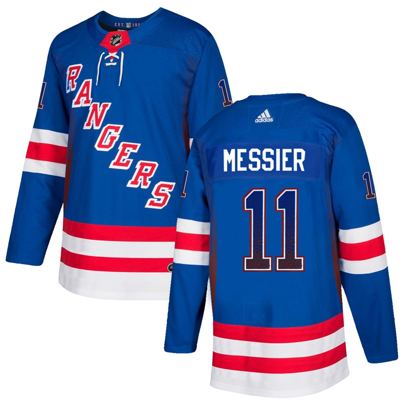 Rangers 11 Mark Messier Blue Drift Fashion  Jersey