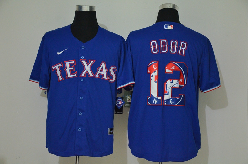 Rangers 12 Rougned Odor Royal 2020 Nike Cool Base Fashion Jersey