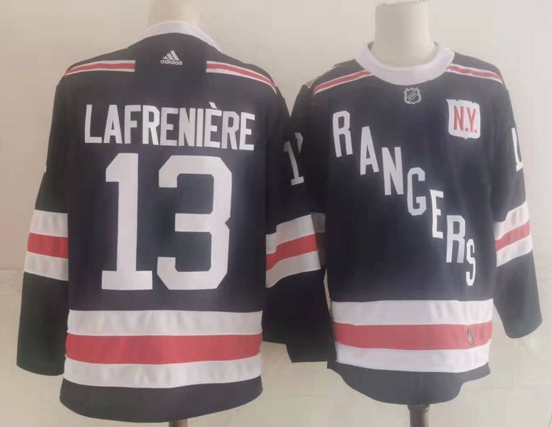 Rangers 13 Alexis Lafreniere Navy Adidas Jersey