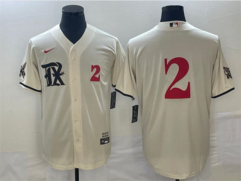 Rangers 2 Marcus Semien Cream Nike 2023 City Connect Cool Base Jersey