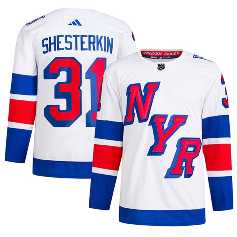 Rangers 31 Igor Shesterkin White 2024 NHL Stadium Series Adidas Jersey