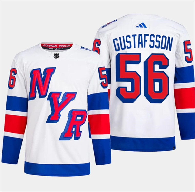 Rangers 56 Erik Gustafsson White 2024 NHL Stadium Series Adidas Jersey
