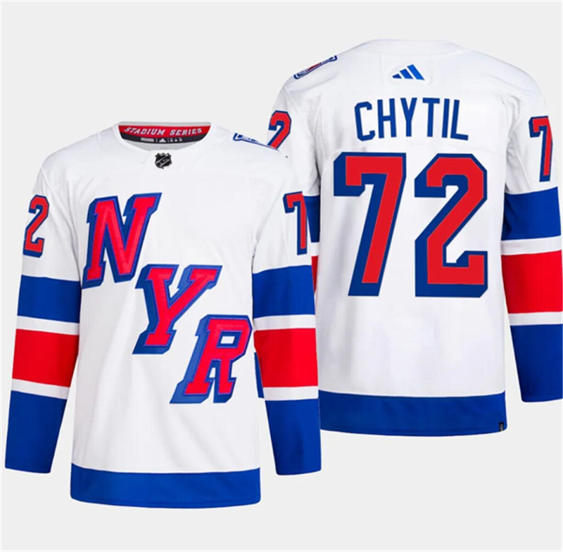 Rangers 72 Filip Chytil White 2024 NHL Stadium Series Adidas Jersey