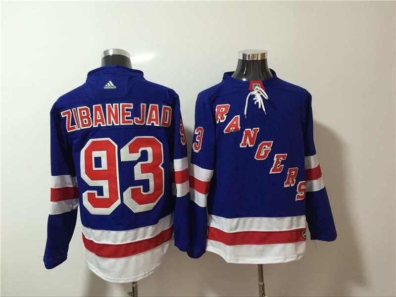 Rangers 93 Mika Zibanejad Blue  Jersey