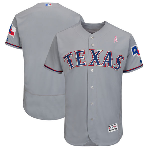 Rangers Blank Gray 2018 Mother's Day Flexbase Jersey