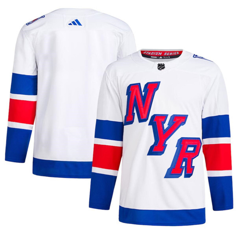 Rangers Blank White 2024 NHL Stadium Series Adidas Jersey
