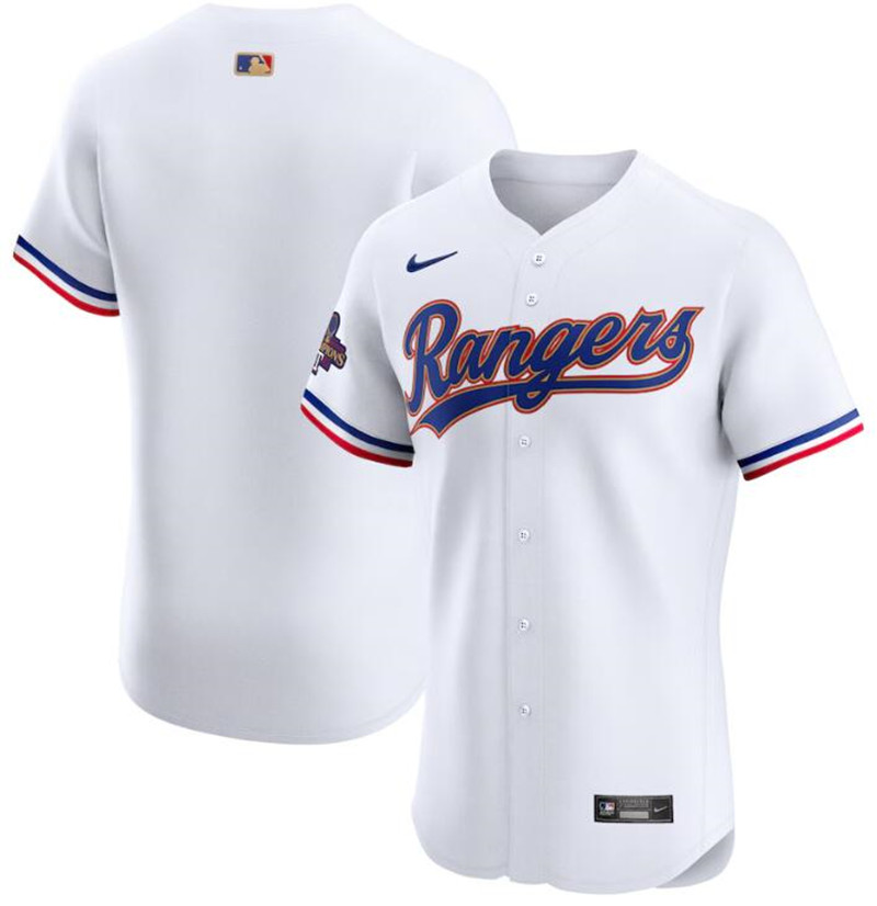 Rangers Blank White Gold Nike 2024 Gold Collection Cool Base Jersey