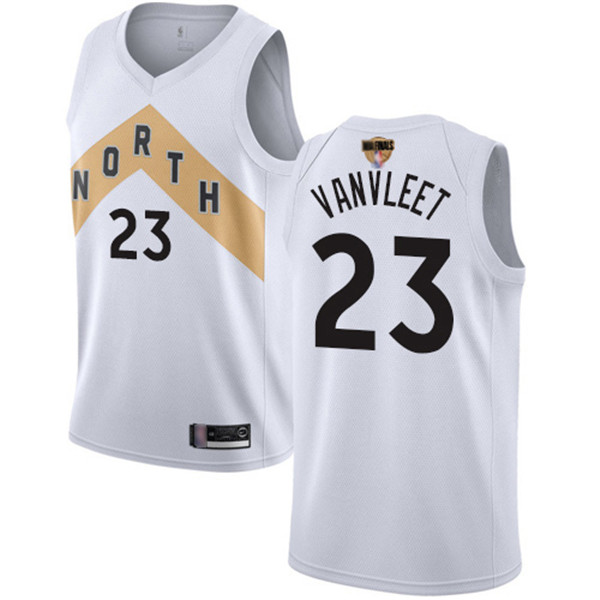 Raptors #23 Fred VanVleet White 2019 Finals Bound Basketball Swingman City Edition 2018 19 Jersey