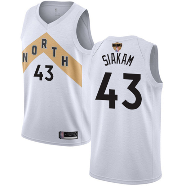 Raptors #43 Pascal Siakam White 2019 Finals Bound Basketball Swingman City Edition 2018 19 Jersey