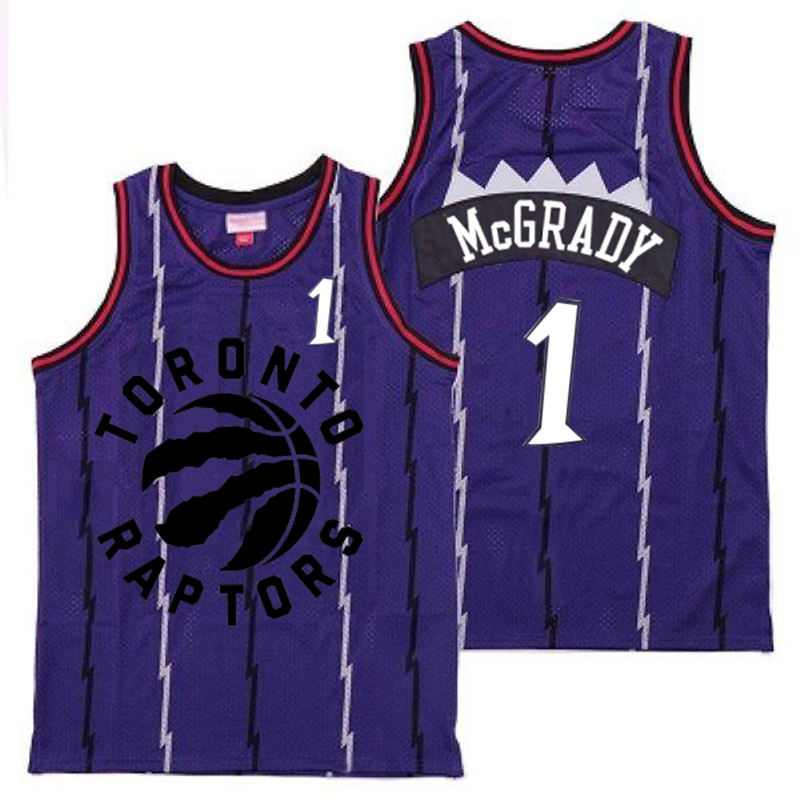 Raptors 1 Tracy McGrady Purple Retro Jersey