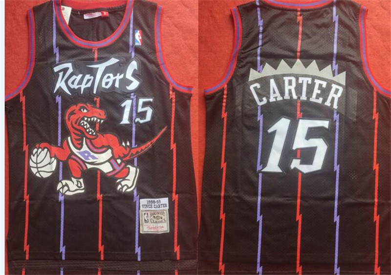Raptors 15 Vince Carter Black 1998 99 Hardwood Classics Jersey