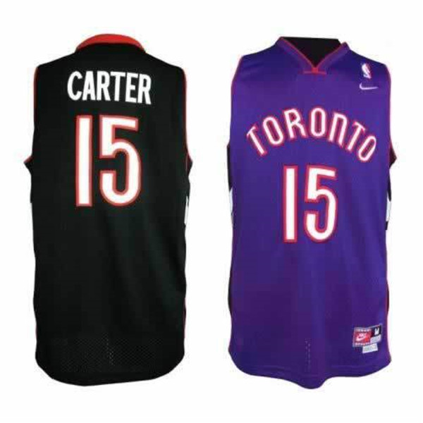 Raptors 15 Vince Carter New Revolution 30 Swingman Soul Throwback Purple Black Jersey