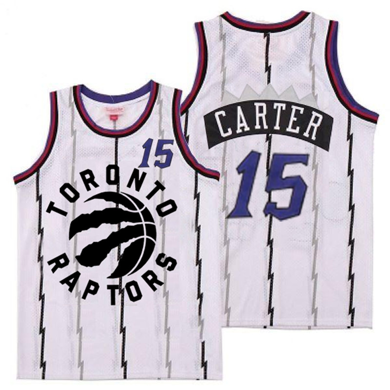 Raptors 15 Vince Carter White Retro Jersey