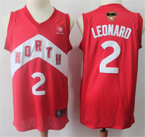 Raptors 2 Kawhi Leonard Red 2019 Finals Bound Basketball Swingman Earned Edition Jersey