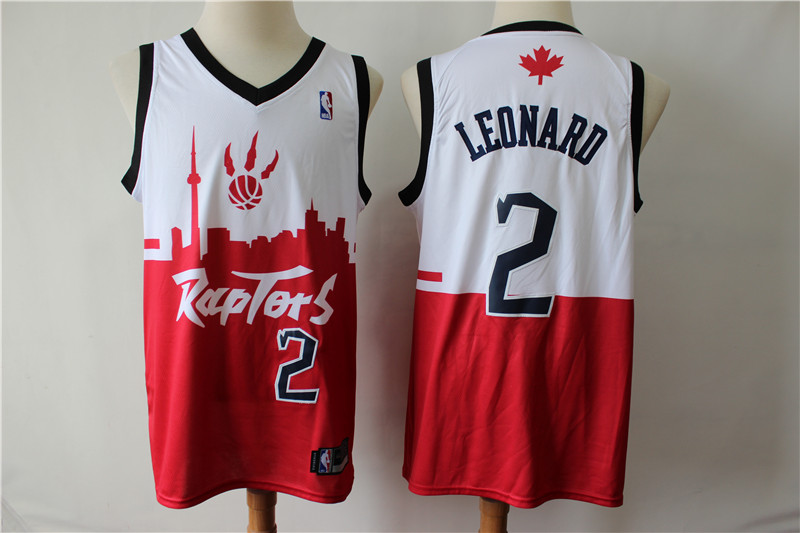 Raptors 2 Kawhi Leonard White Red 2019 City DNA Swingman Jersey