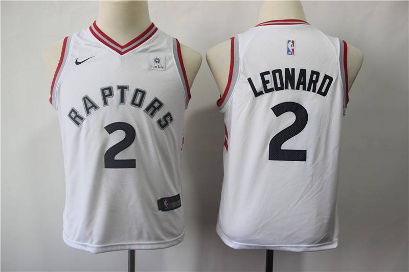 Raptors 2 Kawhi Leonard White Youth  Swingman Jersey