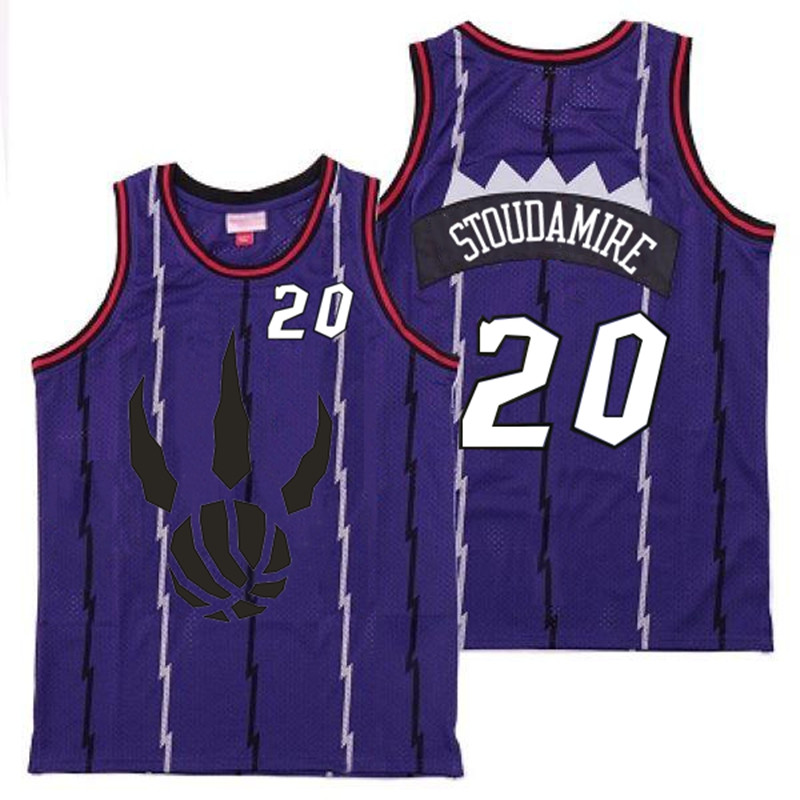 Raptors 20 Damon Stoudamire Purple Throwback Jersey