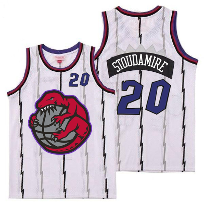 Raptors 20 Damon Stoudamire White Retro Jerseys