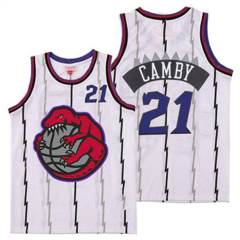 Raptors 21 Marcus Camby White Retro Jerseys