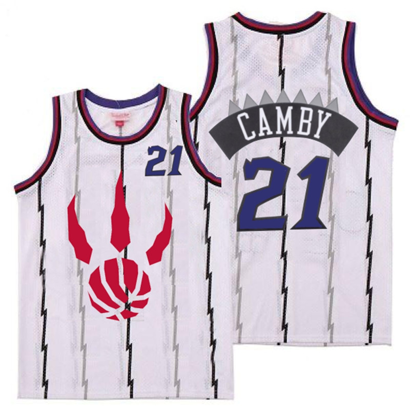 Raptors 21 Marcus Camby White Throwback Jerseys