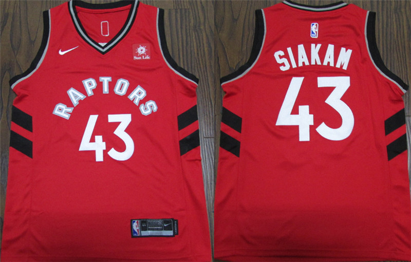 Raptors 43 Pascal Siakam Red Nike Swingman Jersey