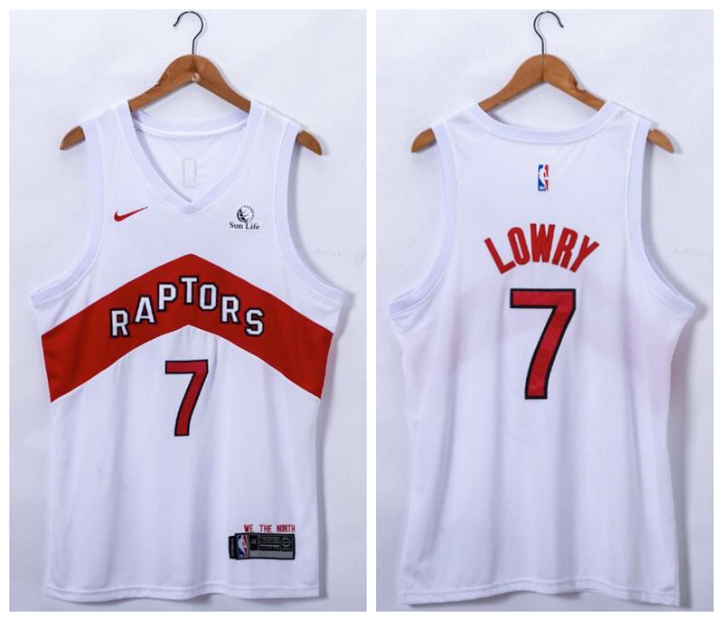 Raptors 7 Kyle Lowry White 2021 Nike Swingman Jersey