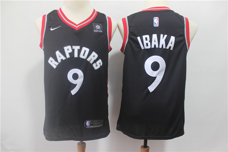 Raptors 9 Serge Ibaka Black  Swingman Jersey