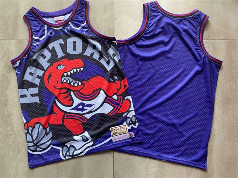 Raptors Big Face Purple Hardwood Classics Swingman Jersey