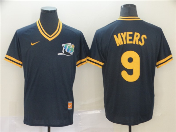 Rays 9 Wil Myers Navy Throwback Jersey