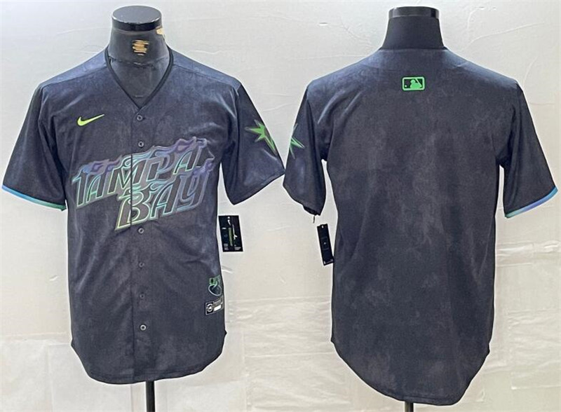 Rays Blank Charcoal Nike 2024 City Connect Cool Base Jersey
