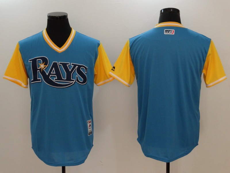 Rays Majestic Light Blue 2017 Players Weekend Team Jersey