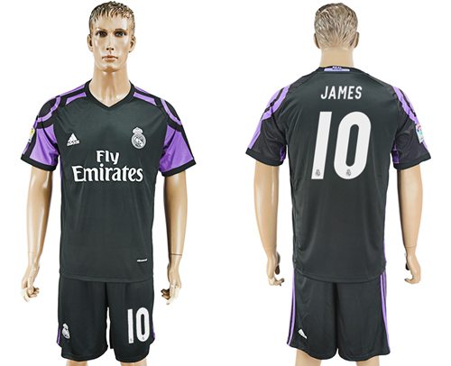 Real Madrid 10 James Sec Away Soccer Club Jersey
