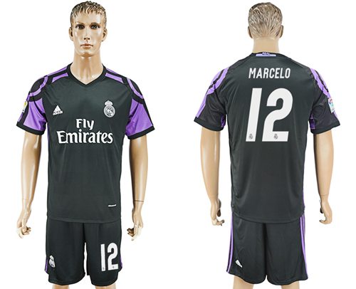 Real Madrid 12 Marcelo Sec Away Soccer Club Jersey