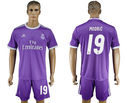 Real Madrid 19 Modric Away Soccer Club Jersey