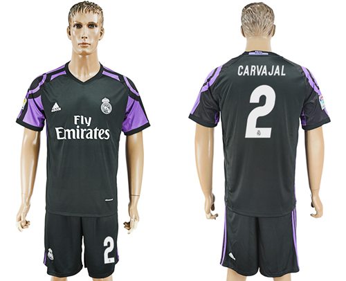 Real Madrid 2 Carvajal Sec Away Soccer Club Jersey