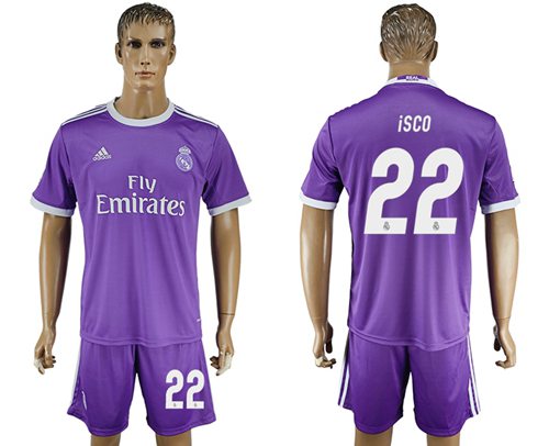 Real Madrid 22 Isco Away Soccer Club Jersey
