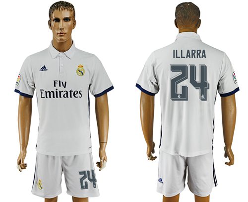 Real Madrid 24 Illarra White Home Soccer Club Jersey