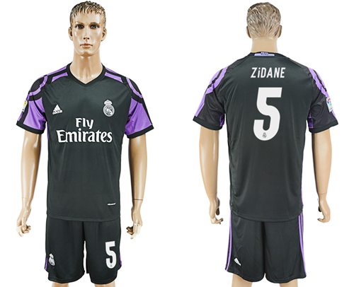 Real Madrid 5 Zidane Sec Away Soccer Club Jersey