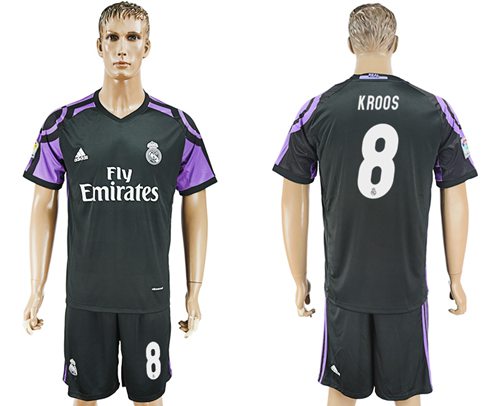Real Madrid 8 Kroos Sec Away Soccer Club Jersey