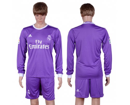 Real Madrid Blank Away Long Sleeves Soccer Club Jersey