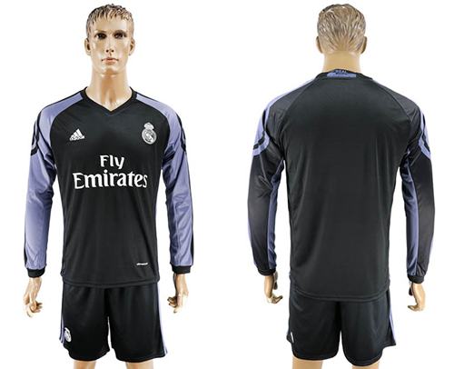 Real Madrid Blank Sec Away Long Sleeves Soccer Club Jersey