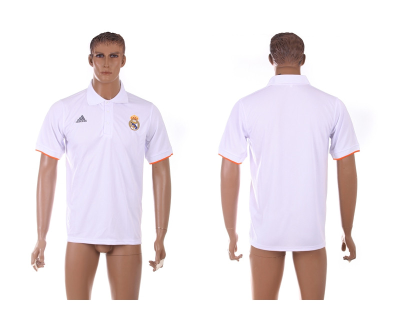 Real Madrid White Soccer Polo Shirt