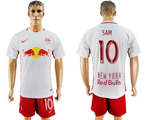 Red Bull 10 Sam White Home Soccer Club Jersey